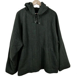 Venezia • Green Wool Blend Hooded Coat